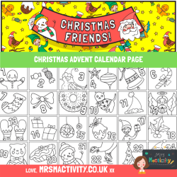 Mrs Mactivity: Adventskalender - 24 Tage ausmalen