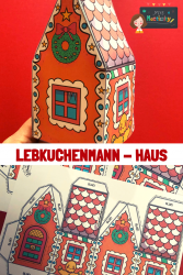 Mrs Mactivity: Blanko Lebkuchenhaus (bunt)