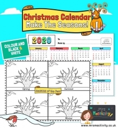 Mrs Mactivity: Jahreszeiten Kalender 2020 (Englisch) - koloriert