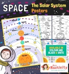 Mrs Mactivity: 2 Sonnensystem Poster (sw)