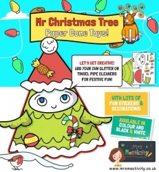 Mrs Mactivity: Weihnachtskegel "Herr Christbaum" (sw)