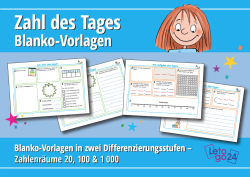 Letogo24: Zahl des Tages - Blanko-Vorlagen