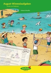 Valessa Scheufler: August-Wimmelaufgaben - Ferien am Badesee