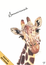 Grußkarte "Giraffe - Sonnenrausch"